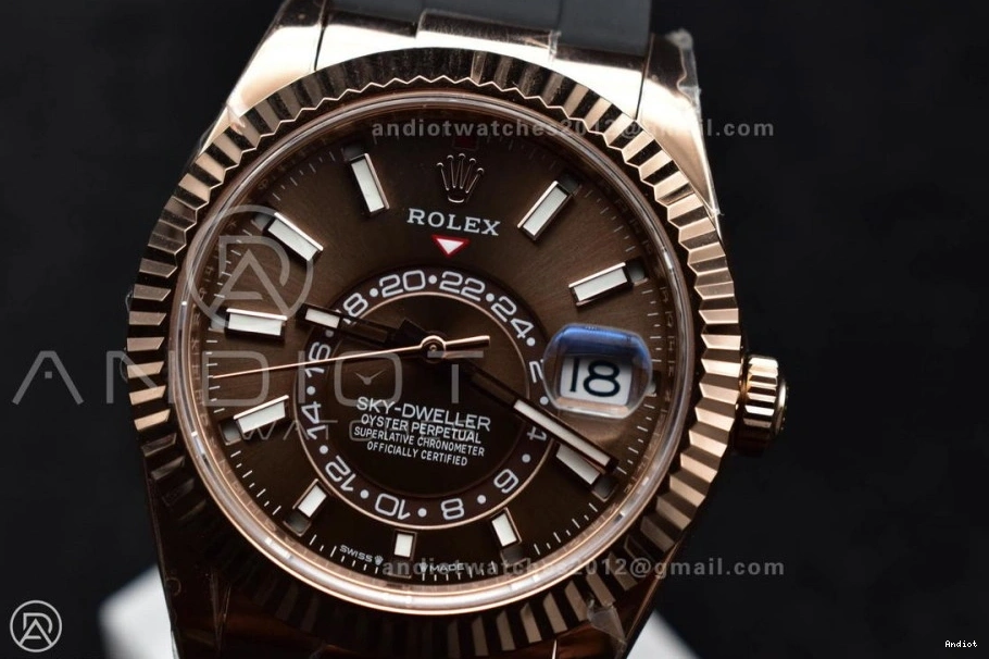 ZF Best Strap 336235 Brown Edition Sky-Dweller Weight) Oyster-flex RG Dial (Gain A23J on 1:1 0111